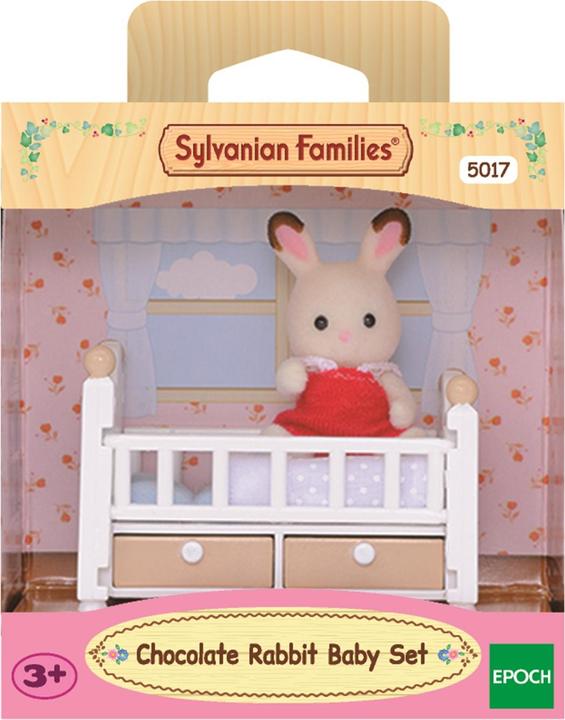 Produktbild Sylvanian Families Schokoladenhasen Baby mit Babybett