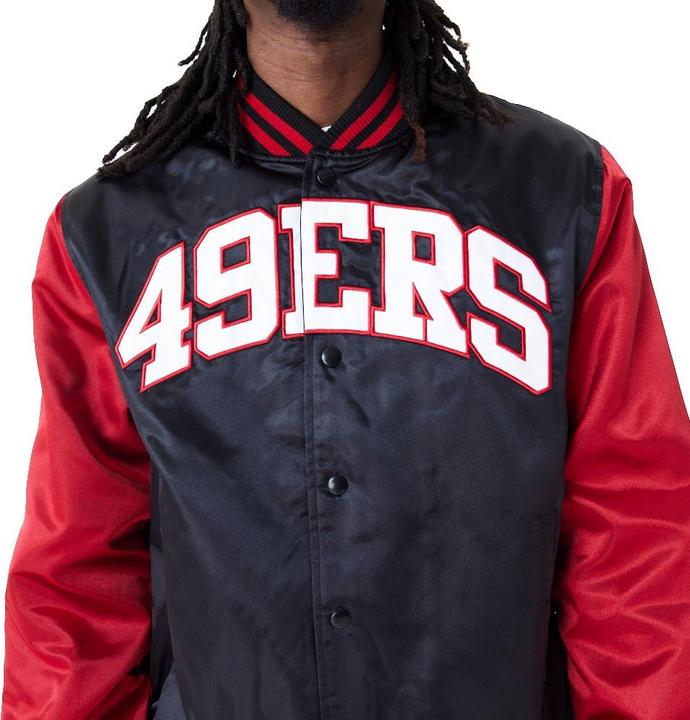 Produktbild New Era Varsity Satin Bomber Jacke San Francisco 49ers - S (S)
