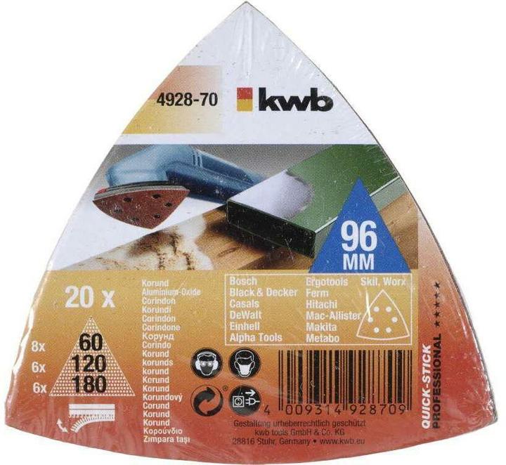 Produktbild kwb Delta Sparpack Bosch/20Stück (60, 120, 180)