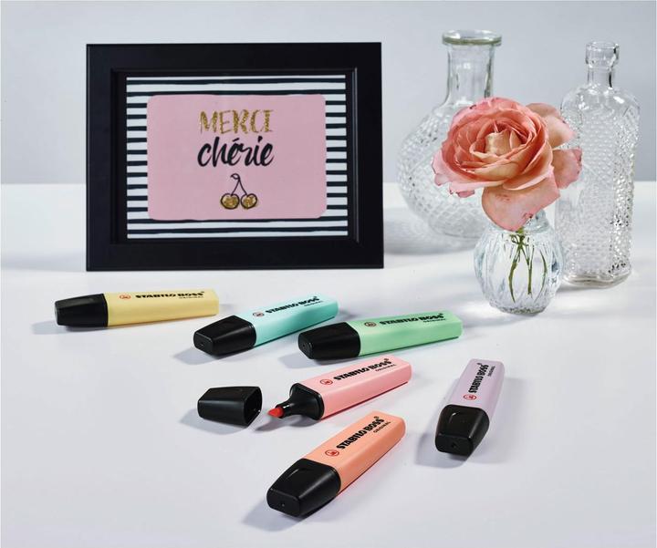 Immagine prodotto STABILO Boss Original (Pastello Porpora, Pastello Arancione, Pastello Giallo, Pastello Verde, Pastello Blu, Pastello Rosa, 5 mm, 6 x)