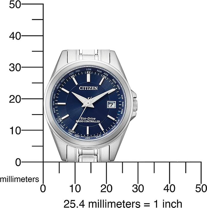 Actual product image Citizen Eco-Drive Radio Controlled EC1180-81L (Watch with gemstone, 29 mm)