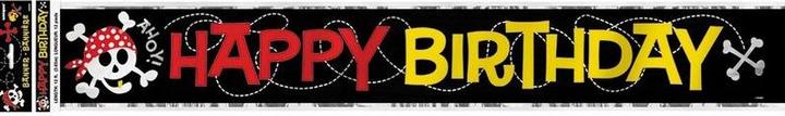 Actual product image Unique Party Pirate Fun Foil Happy Birthday Banner