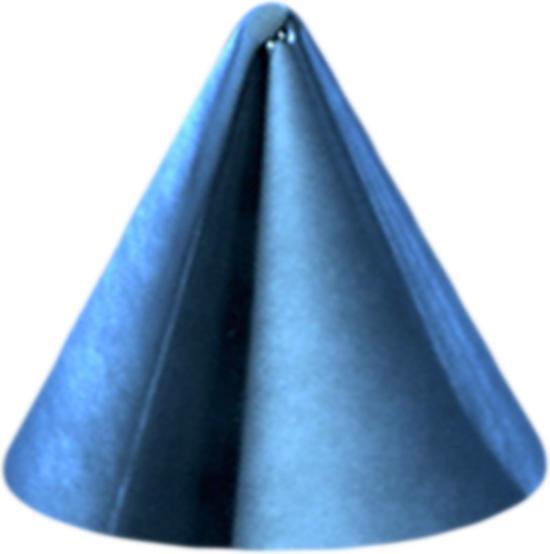Actual product image Star Piercing Micro Cone dark blue (without brass, Surgical steel 316L)
