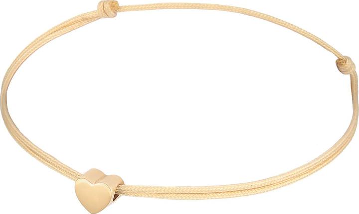 Elli Armband Herz Liebe Trend Textilband 925 Silber (16 cm, Nylon, 925er Sterling Silber, No Stein)
