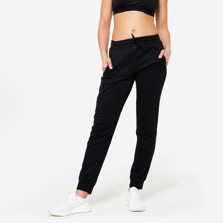 Immagine prodotto Domyos Pantaloni da jogging slim da donna - nero (W35)