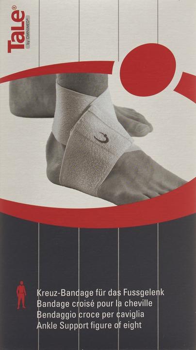 Produktbild Tale Kreuz Bandage Fussgelenk 7.5cm weiss (One Size)