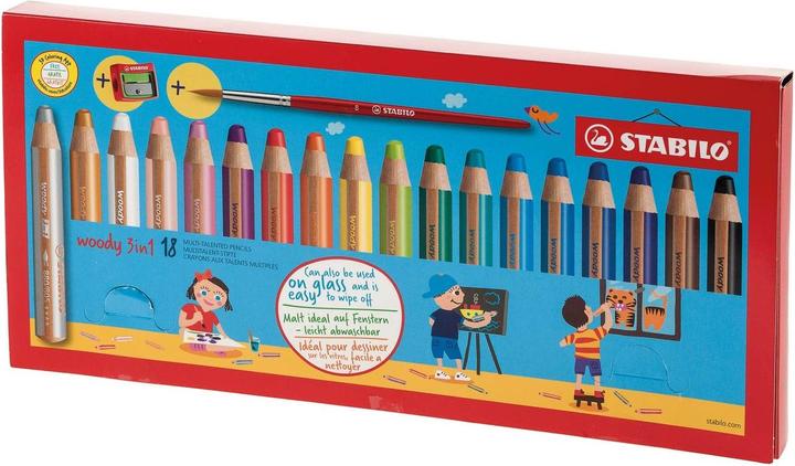 Actual product image STABILO woody 3 in 1 (Multicoloured, 18 x)