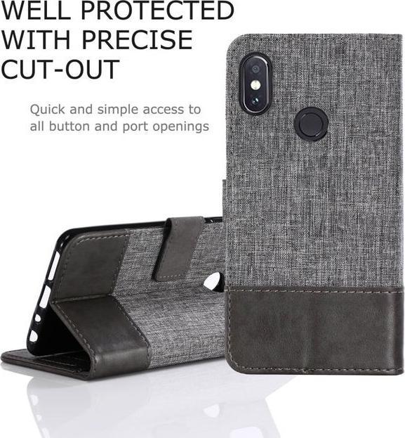 Immagine prodotto MU Classic Copertura in pelle/tessuto bicolore (Xiaomi Redmi Note 5 Pro)