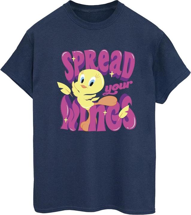 Actual product image Looney Tunes Womens/Ladies Tweeday Spread Your Wings Cotton Boyfriend T-Shirt (S)