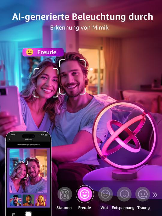 Actual product image Lepro TB1 Smart LED Tischlampe 14W mit Music Sync
