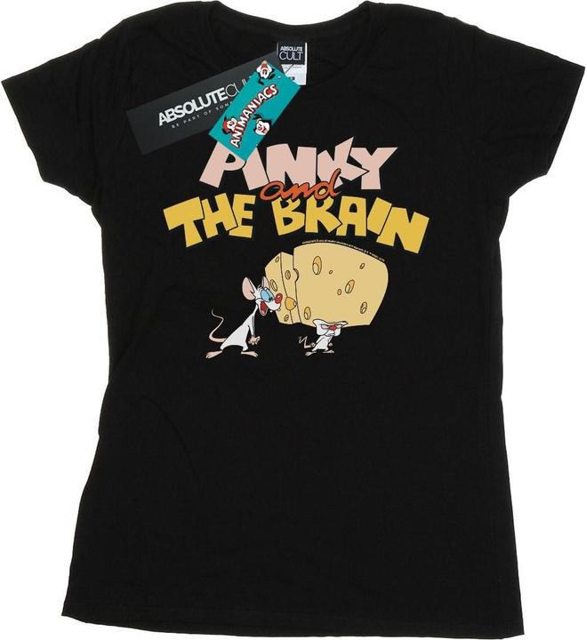 Actual product image Universal Textiles Womens/Ladies Pinky And The Brain Cheese Head Cotton T-Shirt (XL)