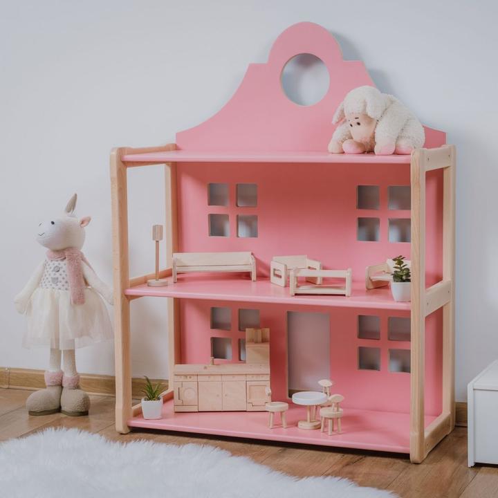 Actual product image Montessori Doll's house shelf MIMI - ROSA