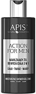 Produktbild Apis Natural Cosmetics Apis - Action For Men 3in1 moisturizing face and hair wash gel 300ml (300 ml)