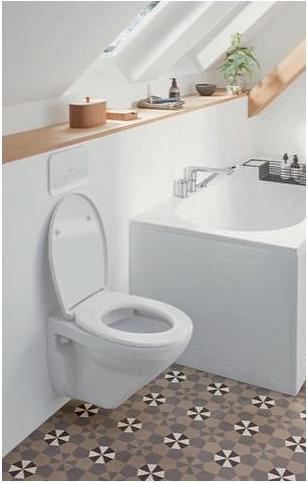 Actual product image Villeroy & Boch Low-flush WC O.Novo DirectFlush open splash rim white wall-hung 5660RO01