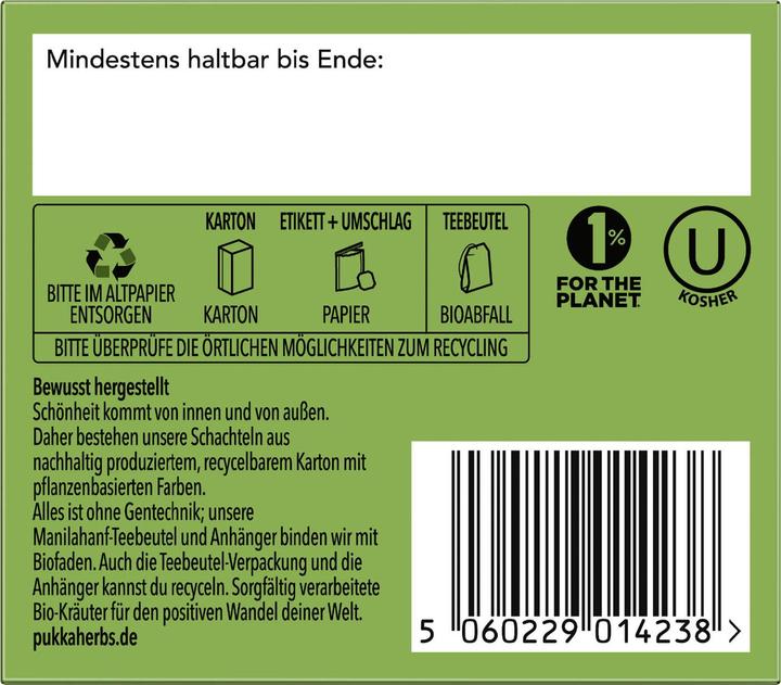 Valori nutrizionali e ingredienti Pukka Tè alla cannella alla mela selvatica (40 g)