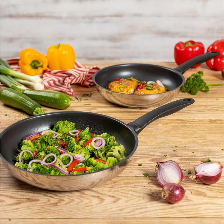Productafbeelding Kuhn Rikon Klassieke koekenpannenset 24/28 cm (28 cm, Koekenpan, Roestvrij staal)