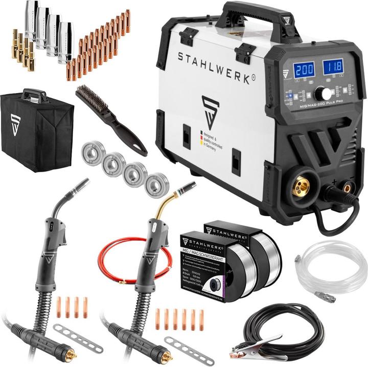 Actual product image Stahlwerk MIG MAG 200 Puls Pro IGBT inert gas combination welder 200 amps