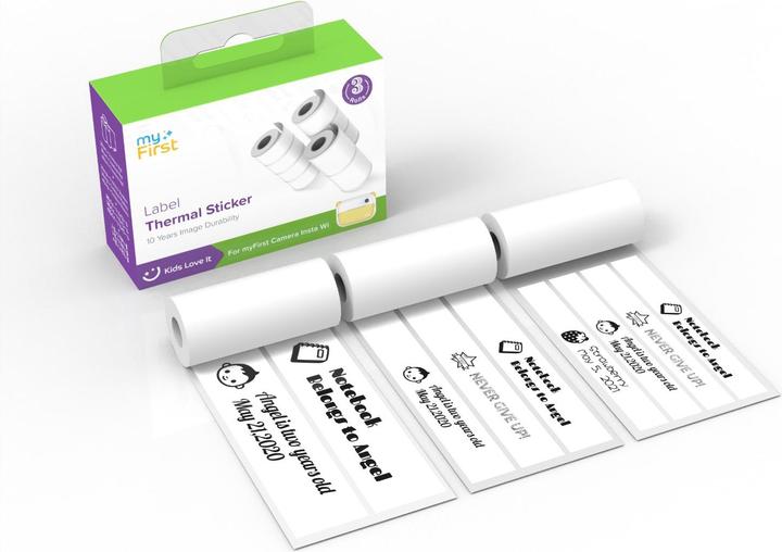 Actual product image myFirst Thermal Sticker White with Strips