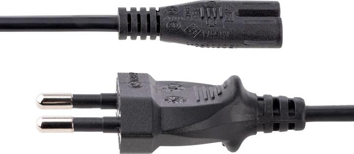 Immagine prodotto StarTech com 752E-2M-POWER-LEAD, 2 m, CEE7/16, Accoppiatore C7, H03VVH2-F, 250 V, 2.5 A (2 m)