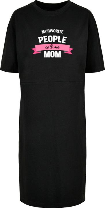 Merchcode Ladies Mothers Day - My Favorite People Call Me Mom Organic Oversized Slit Tee Dress - 117771