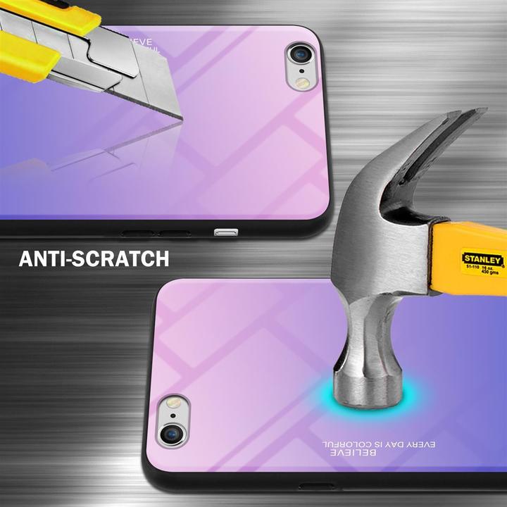 Produktbild Cadorabo TPU 2 Farben Glas Cover (Apple iPhone 6)