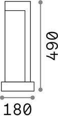Immagine prodotto Ideal lux TITANO Lampada da terra LED 9W granito IP55 bianco caldo 246994 (500 lm)