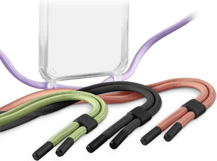 Produktbild SBS cover med halsrem til iPhone 12 / 12 Pro®. Gennemsigtig/blå (Apple iPhone 12, Apple iPhone 12 Pro)