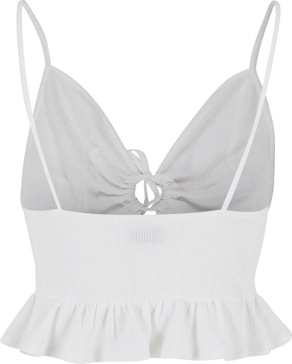 Actual product image Urban Classics Ladies Waffle Pique Ruffle Top - 137877 (XS)