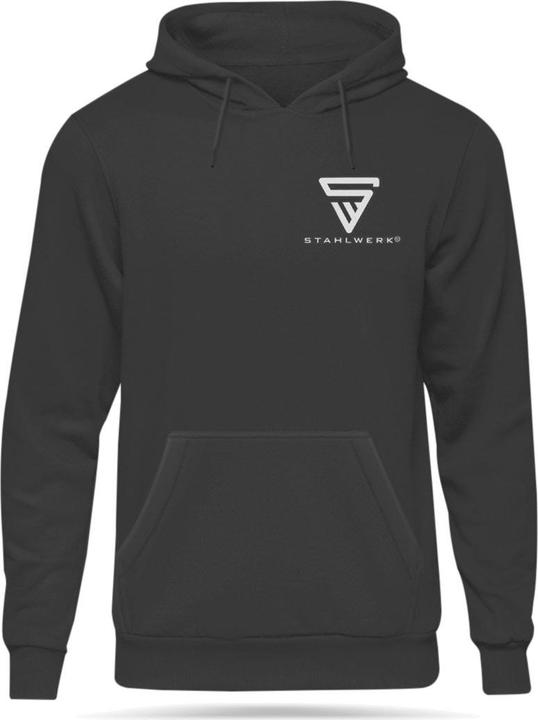 Image du produit Stahlwerk Sweat à capuche noir Pull à capuche taille XL 100% coton (XL)