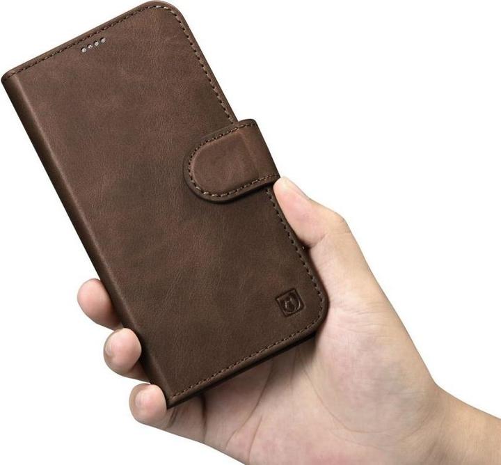 Produktbild iCarer oil Wax Wallet Case 2 in1 Hülle iPhone 14 Leder Flip Cover Anti-RFID braun (WMI14220721-BN) (Apple iPhone 14)