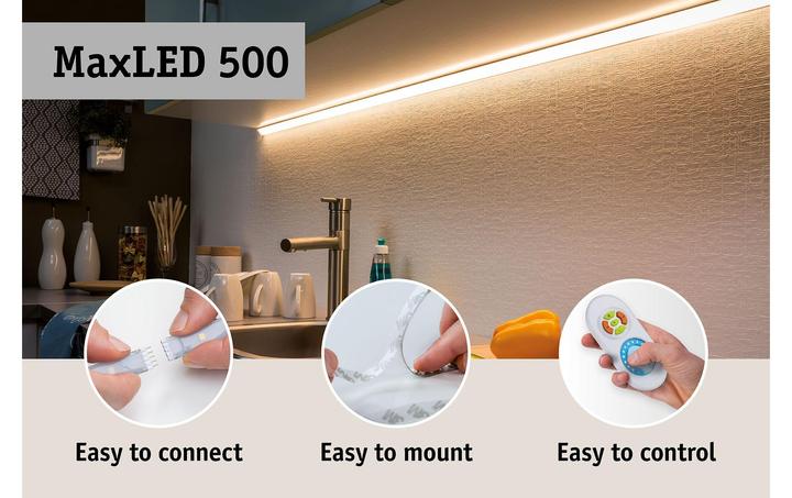 Immagine prodotto Paulmann MaxLED 500 Strisce (Bianco caldo, Bianco neutro, Bianco freddo, 250 cm, Interno)