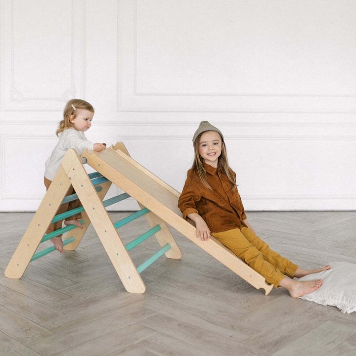 Produktbild Montessori Klettergerüst-M+ Rutsche - Minze ® Sport&Gym