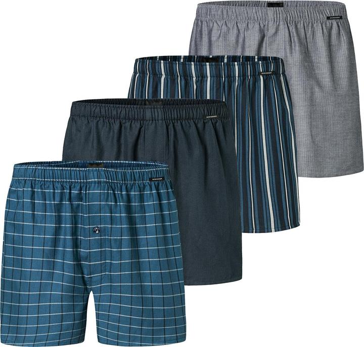 Produktbild Schiesser 4er Pack Web Boxershorts (6, L, 4er Pack)