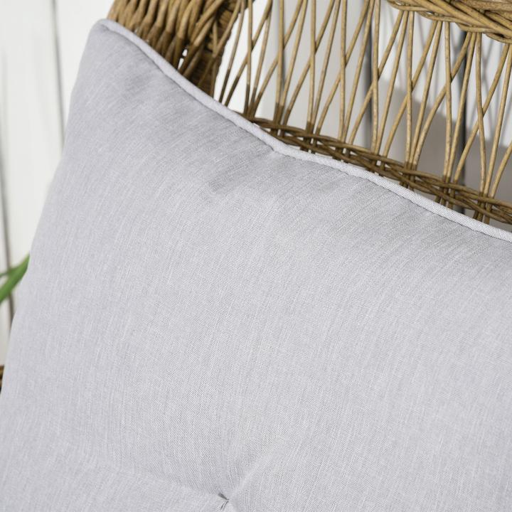Actual product image Outsunny Rattan Rocking Chair with Seat Cushion