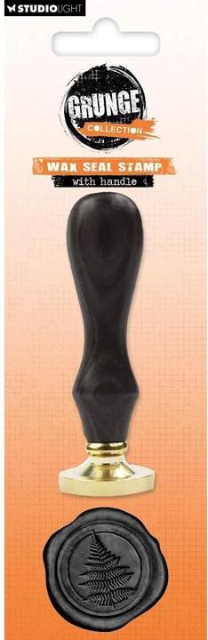 Actual product image art by marlene Wax Seal Stamp "Fern" Grunge Collection