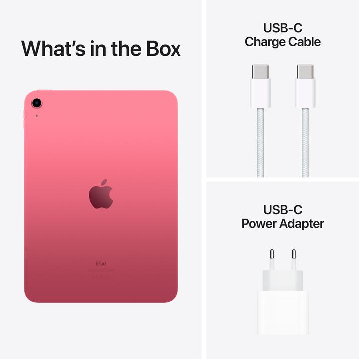 Produktbild Apple iPad 2022 (10. Gen) inkl. Poweradapter (nur WLAN, 10.90", 64 GB, Pink)