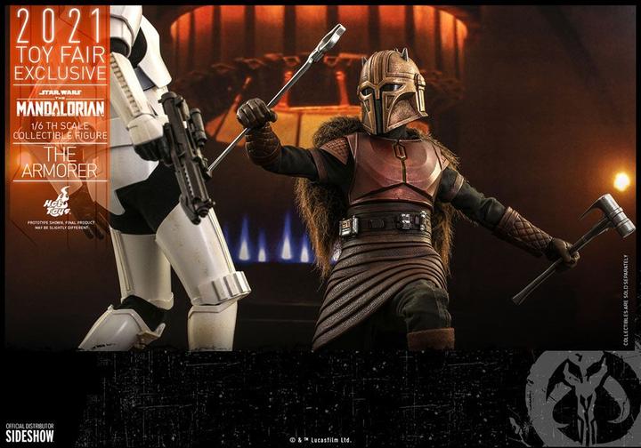 Actual product image Hot Toys Star Wars - The Mandalorian "The Armorer" 2021 Toy Fair Exclusive 1/6 Action Figure