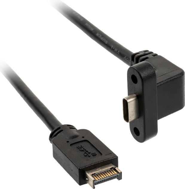 Streacom Câble USB 3.1 Gen2 de type C 400mm ST-USB-E2C-400 (0.40 m, USB 3.2 Gen 2)