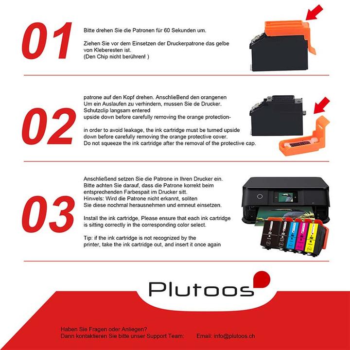 Etichetta energetica Plutoos Cartuccia Epson 202XL XXL compatibile, Nero C13T02G14010