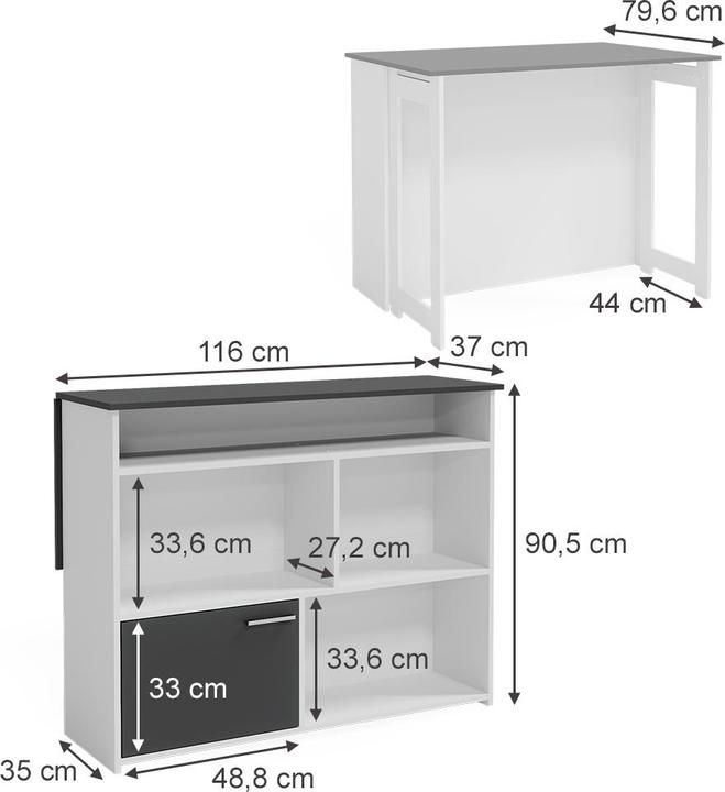 Image du produit Vicco Dominic (116 x 37 x 90.5 cm)