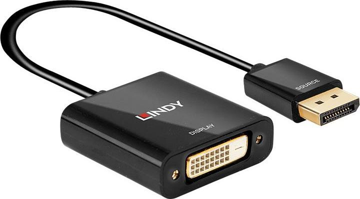 Immagine prodotto Lindy Adattatore da DisplayPort a DVI-D (attivo, compatibile con Eyefinity, Surround, Collage) (DVI, 15 cm)