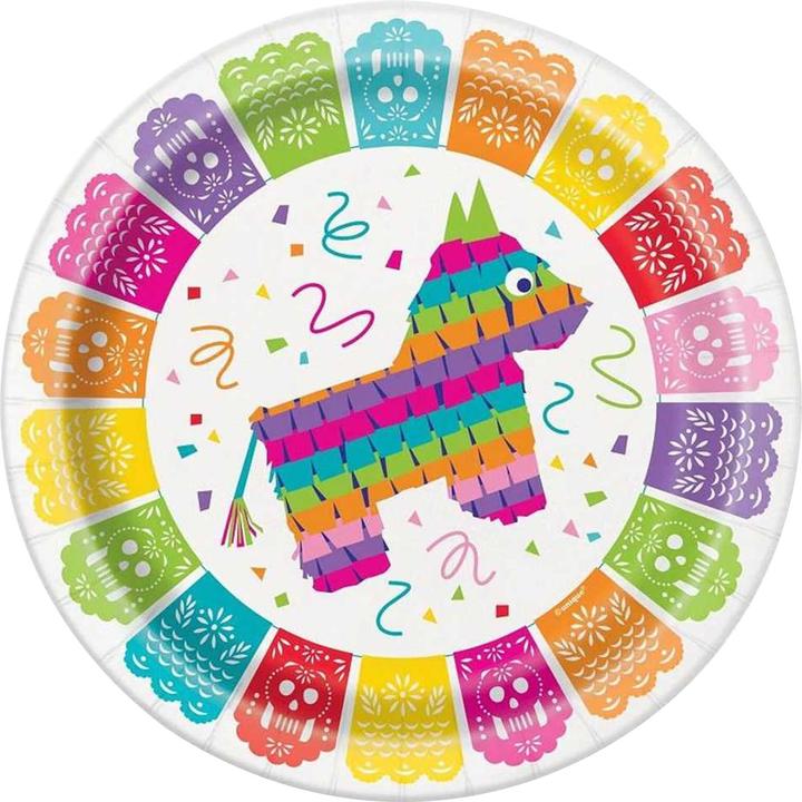 Image du produit Unique Party Assiettes de fête mexicaines en papier (paquet de 8) (8 x)