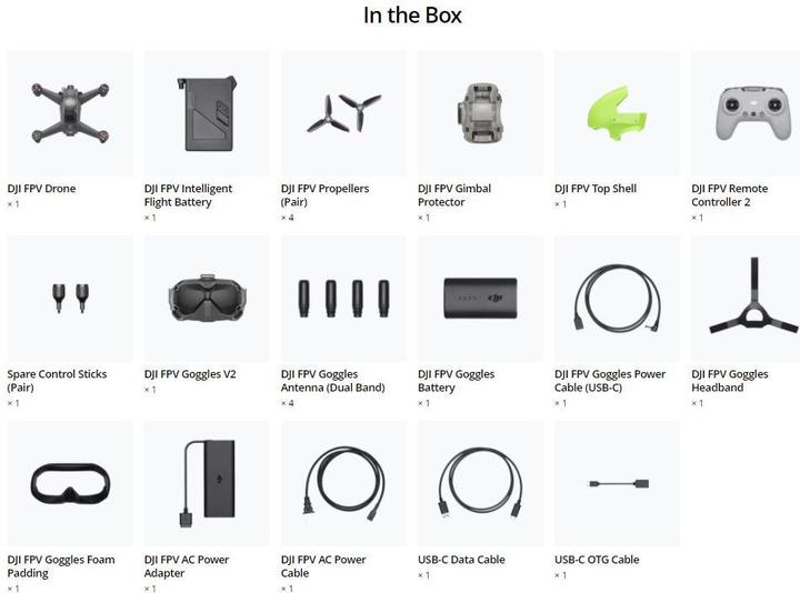 Actual product image DJI FPV Combo (20 min, 795 g, 12 Mpx)