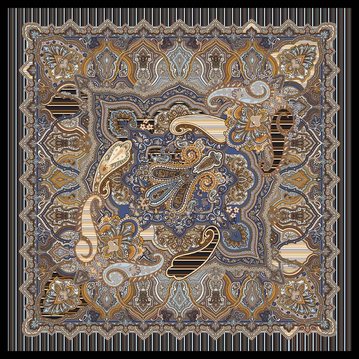 Immagine prodotto L'Officiel Foulard seta 90*90 variante nera+moro