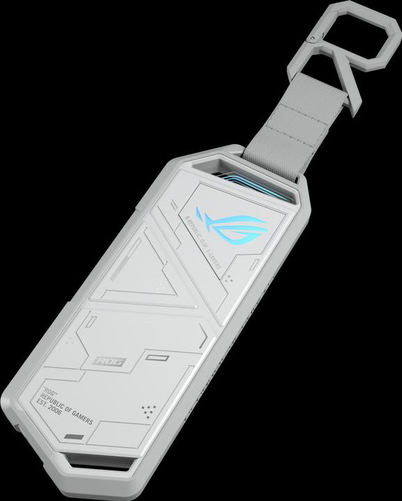 Actual product image ASUS Go USB ROG Strix Arion White M2 SSD enclosure with Aura (M.2)