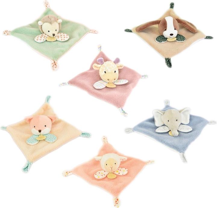 Actual product image Doudou et Compagnie Rikiki animals cuddle cloth, 19cm 6x1ass (MQ6)