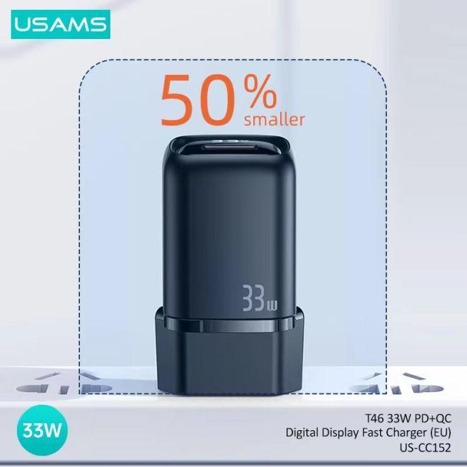 Image du produit Usams Chargeur rapide 33W QC + PD à affichage numérique (33 W)
