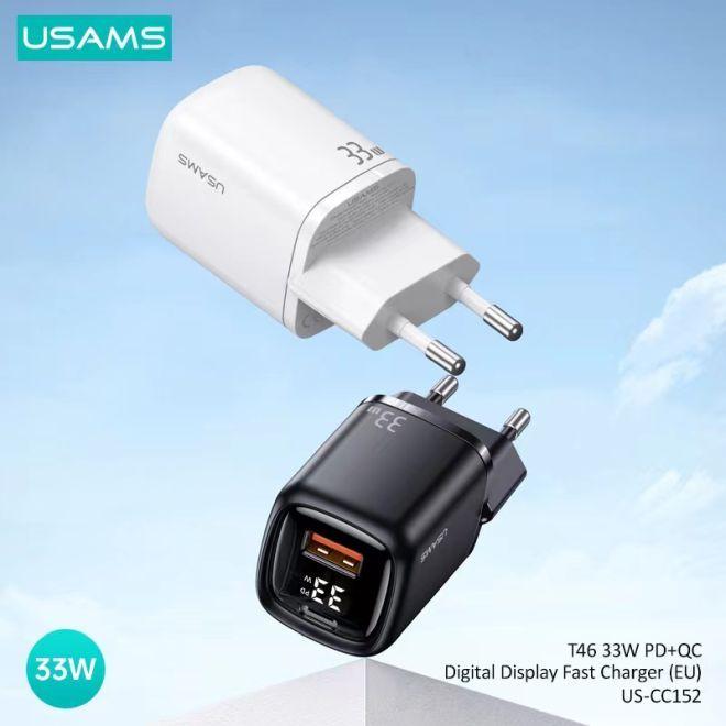 Image du produit Usams Chargeur rapide 33W QC + PD à affichage numérique (33 W)