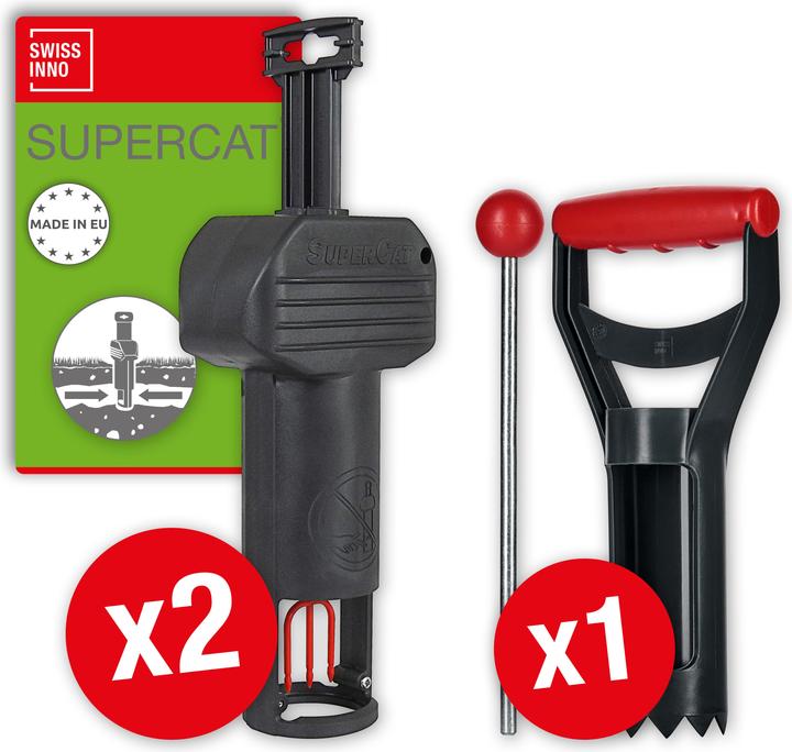 Super Cat Wühlmausfalle SuperCat Set (2x Wühlmausfallen, 1x Zubehörset)