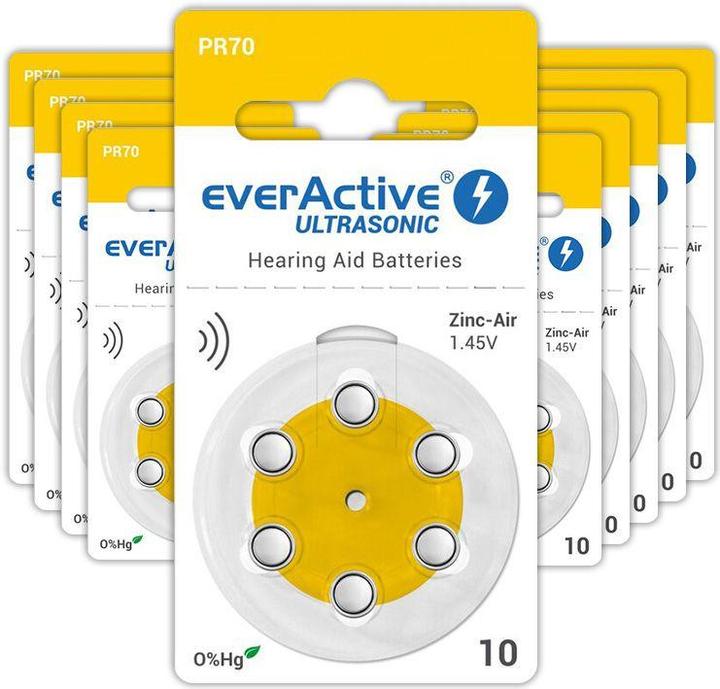 Immagine prodotto Everactive Ultrasuoni 10 - Batterie per apparecchi acustici (60 pz., 10)